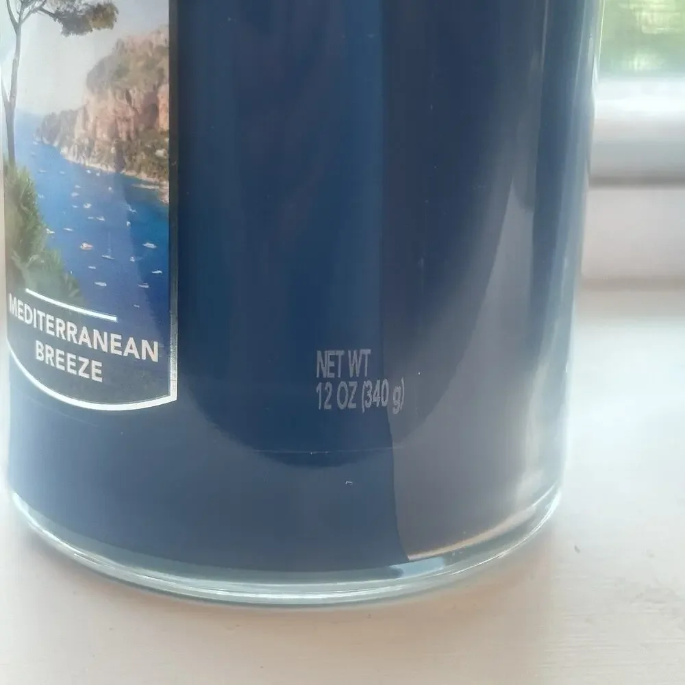 Yankee Candle Mediterranean Breeze 2 Pilar Candles 12oz Brand New